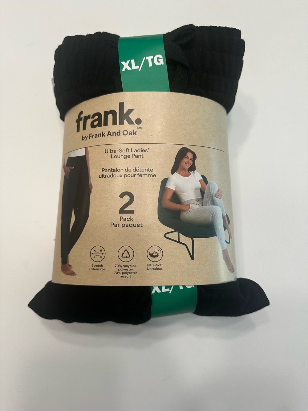 BNWT - Frank. By Frank and Oak - Ultra-Soft Lounge Pants - Black/Gray 2 Pack